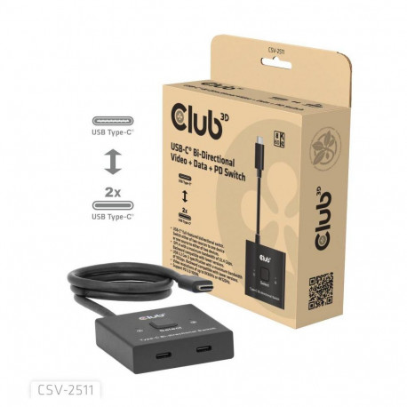 VIDEO SWITCH USB-C 2PORT/CSV-2511 CLUB3D