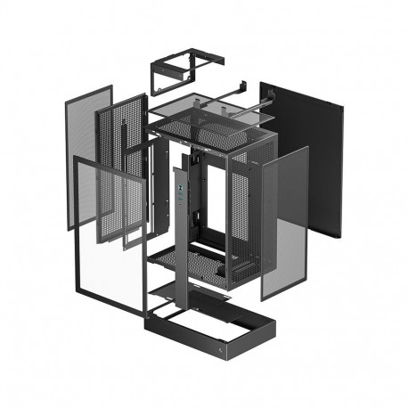 Computer Case - DEEPCOOL CH170 PLUS Micro ATX Mini-ITX Tower USB 3.2 Type-C Black
