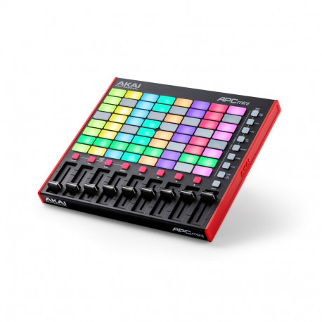 MIDI Controller - AKAI APC Mini MK2, 64 RGB Pads, 9 Faders, USB, Black