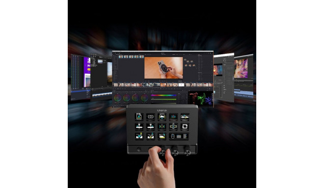 Control Panel - Ulanzi D200X 14 Custom LCD Keys, 3 Encoder Knobs, HDMI 4K Output Black