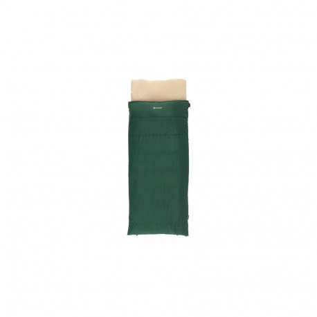 Outwell Contour Prime Green | Sleeping Bag | 220 x 85 cm | -13 to 16 °C | 2-way L-shape open-end wit