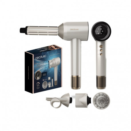 Cecotec Hair dryer | DryGlam Waves Champagne | 1600 W | Number of temperature settings 3 | Ionic fun