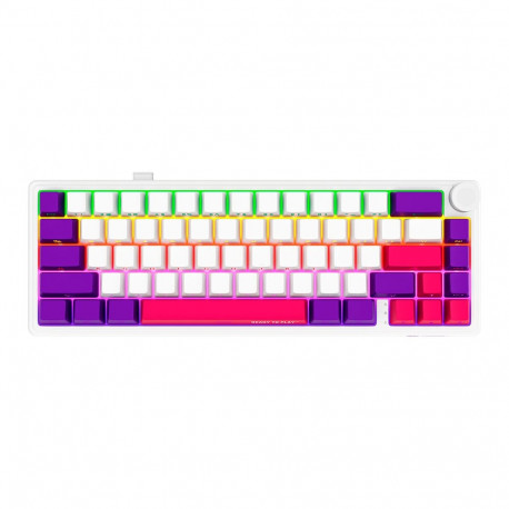 LORGAR Gaming Keyboard KBP70MW Pro Wireless 65% White EN