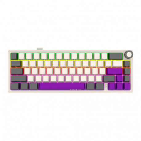 LORGAR KBP70MW, Wireless 65% Mechanical Gaming Keyboard Pro, Beige, EN layout