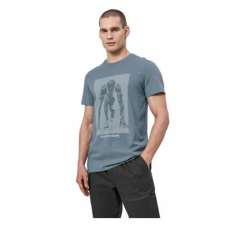4F meeste t-särk H4Z22 TSM035 32S, denimsinine