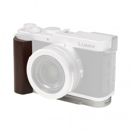 SmallRig 5943 L-Shaped Mount Plate with Wooden Handle for Panasonic LUMIX L10 Silver