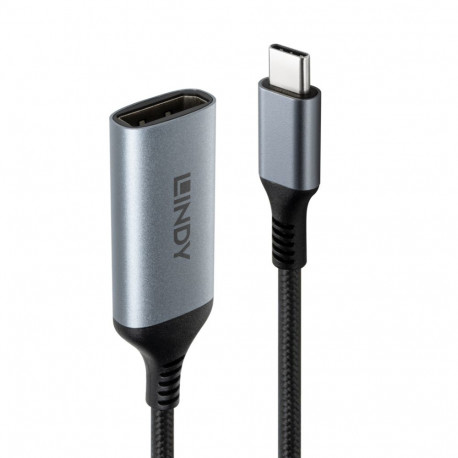 Adapter - Lindy USB Type C To DisplayPort 8K60 Converter 32.4Gbps Black