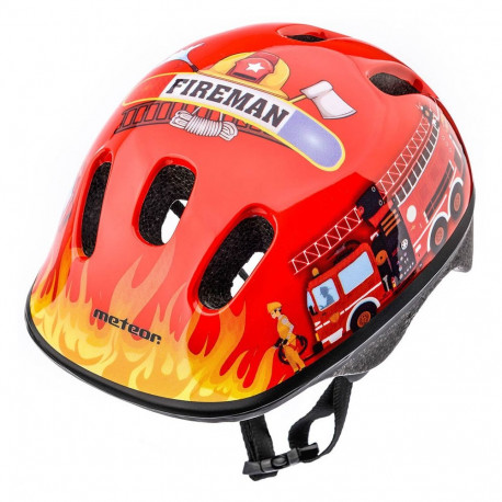 Kask rowerowy Meteor KS06 Firetracker rozm. S  48-52 cm czerwony 24837