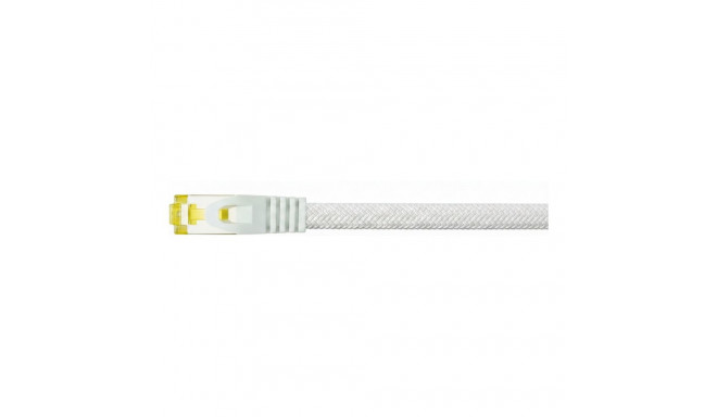 "Python Patchkabel m. Cat.7 Rohkabel Nylongefl. weiß 1m"