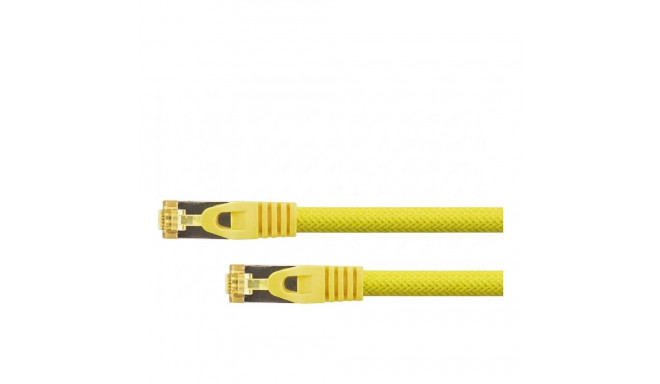 "Python Patchkabel m. Cat.7 Rohkabel Nylongefl. gelb 5m"