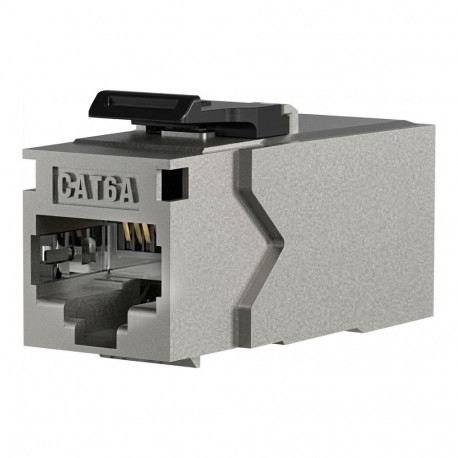 "EFB Keystone Einbauadapter RJ45 STP, Cat.6A, 90 Anschlu, Zinkdruckgu T=40mm"