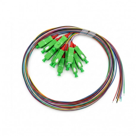 "EFB O0769.2 Faserpigtail E2000 APC8° OS2 1 Set=12Stk gn/ws G652D"