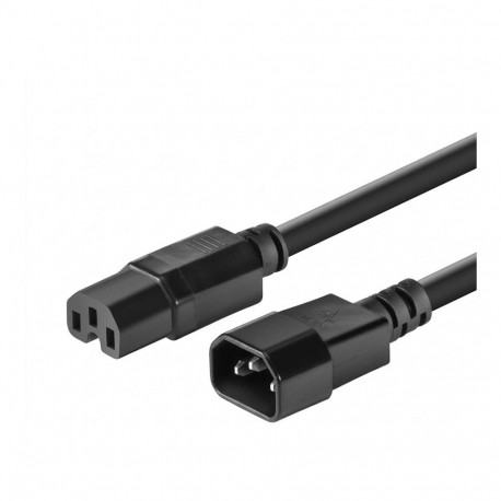 "EFB Warmgerteverlngerung C14 180 - C15 180, schwarz, 2 m, 3 x 1,00 mm H05RN-F (Gummi)"