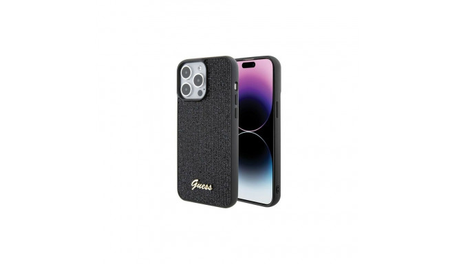 Guess Guess Disco Metal Script case for iPhone 15 Pro Max - black