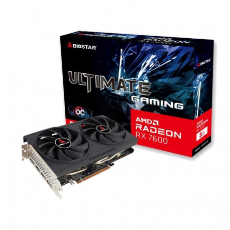 BIOSTAR graafikakaart AMD Radeon RX 7600 VA76S6RM81 2318MHz 8GB GDDR6 128bit PCI Express 4.0 aktiivn