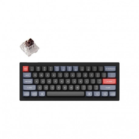 Keychron juhtmevaba klaviatuur V4-B3 RGB-taustvalgustusega, süsinikmust