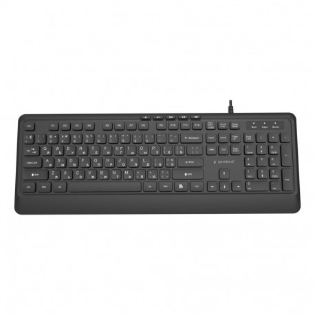 Gembird klaviatuur KB-MCH-05-CYRL USB multimeedia kirillitsaga, must