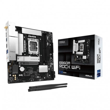 MainboardASROCKIntel B860LGA 1851 (Socket V1)micro ATXRAM DDR5-SDRAM2xSlotsWi-Fi YesBluetooth Yes1xN