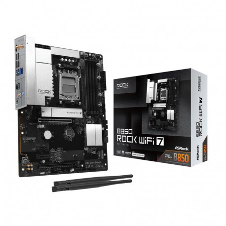 ASROCK emaplaat B850 ROCK WIFI 7 AMD B850 Socket AM5 ATX DDR5-SDRAM 4xSlots Wi-Fi Bluetooth (4711581