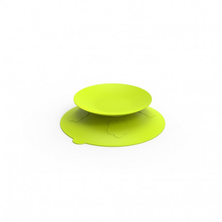 Kidsme Stay-in-Place paliktnis-turētājs ar piesūcekni bļodiņām  pudelītēm un krūzītēm  Lime 160486 L