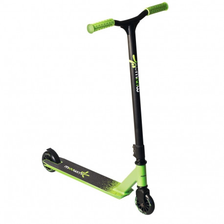 Muuwmi Stuntscooter skrejritenis 100 mm  melns/zaļš AU 399
