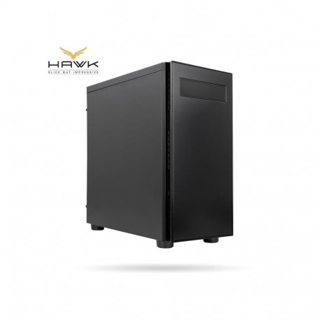 PC case HAWK AL-02B-OP Midi Tower Black
