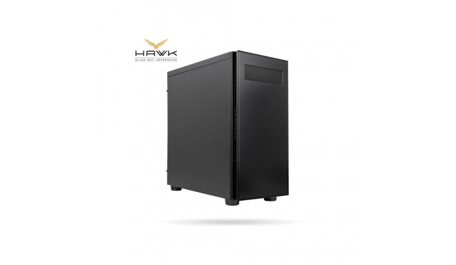 PC case HAWK AL-02B-OP Midi Tower Black