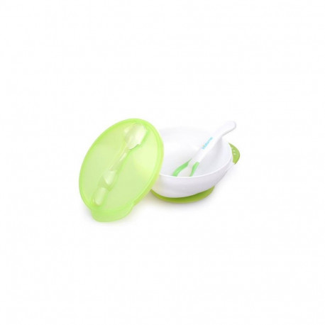 Kidsme kauss 9832LI imesalusega, kaanega ja termolusikaga alates 9. kuust, laim