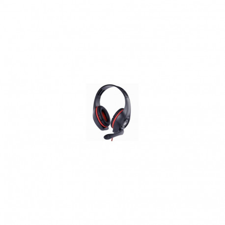 GEMBIRD mängukõrvaklapid GHS-05-R helitugevuse regulaatoriga 3.5mm, punane-must