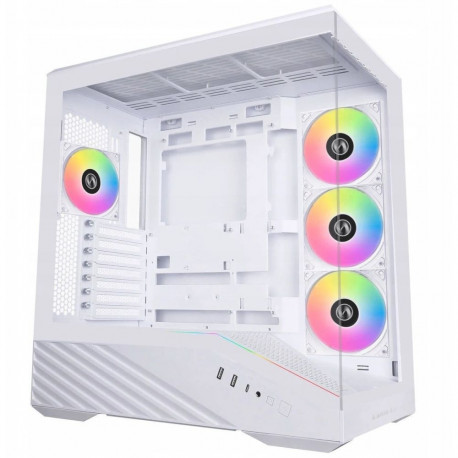 Lian Li Vector V100 PC Case  Mid-Tower  ATX  RGB  Tempered Glass - white