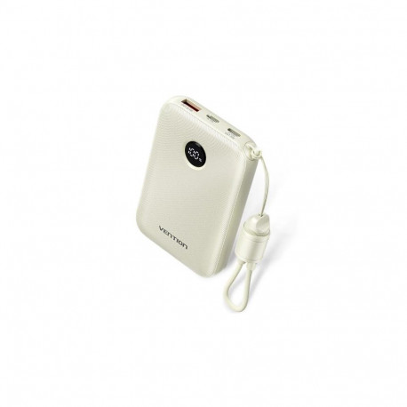 Vention 10000mAh 2 x USB-C 1x USB-A z wyswietlaczem 22.5W bezowy