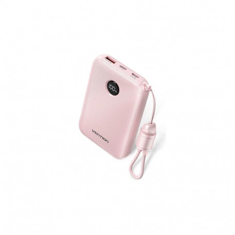 Vention 10000mAh 2 x USB-C 1x USB-A z wyswietlaczem 22.5W rozowy