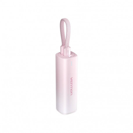 Powerbank 5000mAh Vention FHWR0 20W + kabel USB-C do lightning (rozowy)