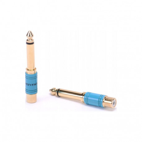 Adaptador jack vention vdd-c03 rca hembra jack 6.5 macho azul