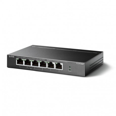 TP-LINK võrgulüliti TL-SF1006P Fast Ethernet (10/100) Power over Ethernet (PoE), must