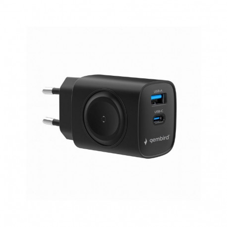 Gembird 2-in-1 20 W Apple Watch and Phone Fast Charger  TA-UC-PDQCW20-01-BK