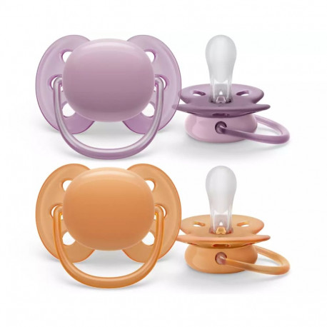 Philips Avent lutid SCF091/33 6-18M (2 gab) ülipehmed neutraalsed tüdrukutele