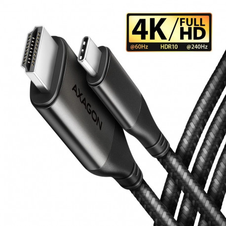AXAGON RVC-HI2MC USB-C zu HDMI 2.0 Adapter  4K/60Hz  Aluminum - 1 8 m