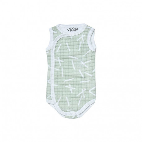 Akcija! Lodger Romper Sprinkle kokvilnas bodijs bez piedurknēm Leaf  68 cm RF 070_68