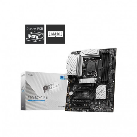 MainboardMSIIntel B760 ExpressLGA1700Memory DDR5Memory slots 45xPCI-Express 5.0 16x2xM.21xHDMI1xDisp