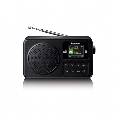 Lenco Parnesajams DAB+/FM radio ar Bluetooth Registered  un uzladejamu akumulatoru - melns