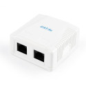 Two-port UTP surface mounted socket
