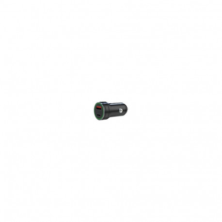 MediaRange autolaadija 1xUSB-A u.1xUSB-C alumiiniumkorpusega, must