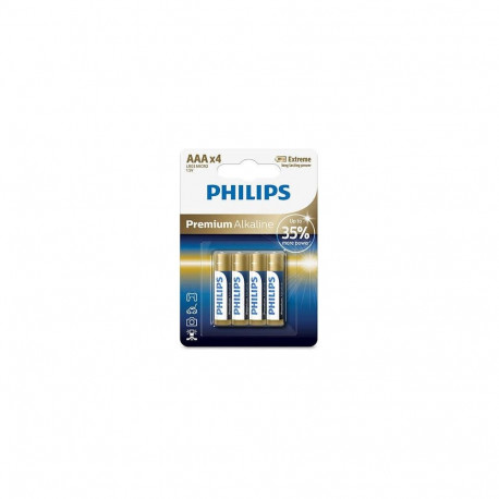 Philips premium-alkalipatareid AAA 4tk