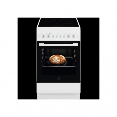 Electrolux 300.sērijas elektriskā plīts ar elektrisko cepeškrāsni  balta  50cm LKR500066W