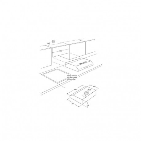 Electrolux õhupuhasti LFU216X 271m3/h 598mm, terashall