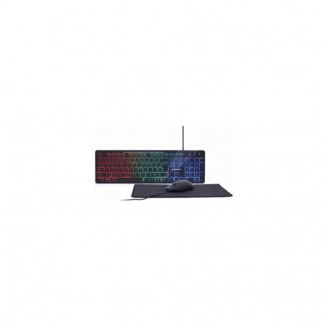 Gembird KBS-UML-01 3-in-1 backlight desktop set  black  US layout
