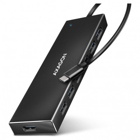 AXAGON USB-jaotur HUE-F7A 7x USB 3.2 Gen 1 alumiiniumist lame 30cm USB-C-kaabel