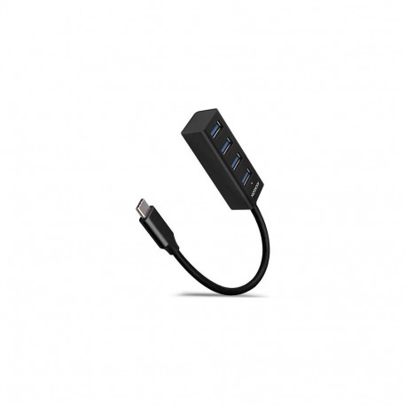 AXAGON USB-C mini-USB-jaotur HUE-M1C SuperSpeed 4x USB 3.0 20cm, must