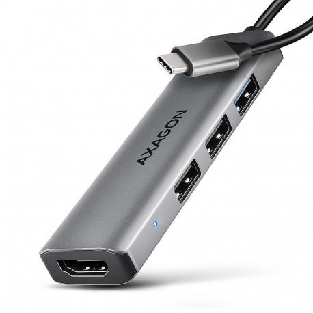 AXAGON USB-jaotur HMC-H3A 4-ühes 5Gbps HDMI 3xUSB-A